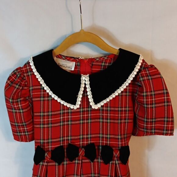 Bonnie Jean Plaid Babydoll Girls Dress - Picture 3 of 8